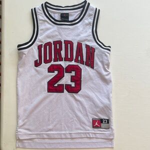 Jordan Red and White Mesh Jersey